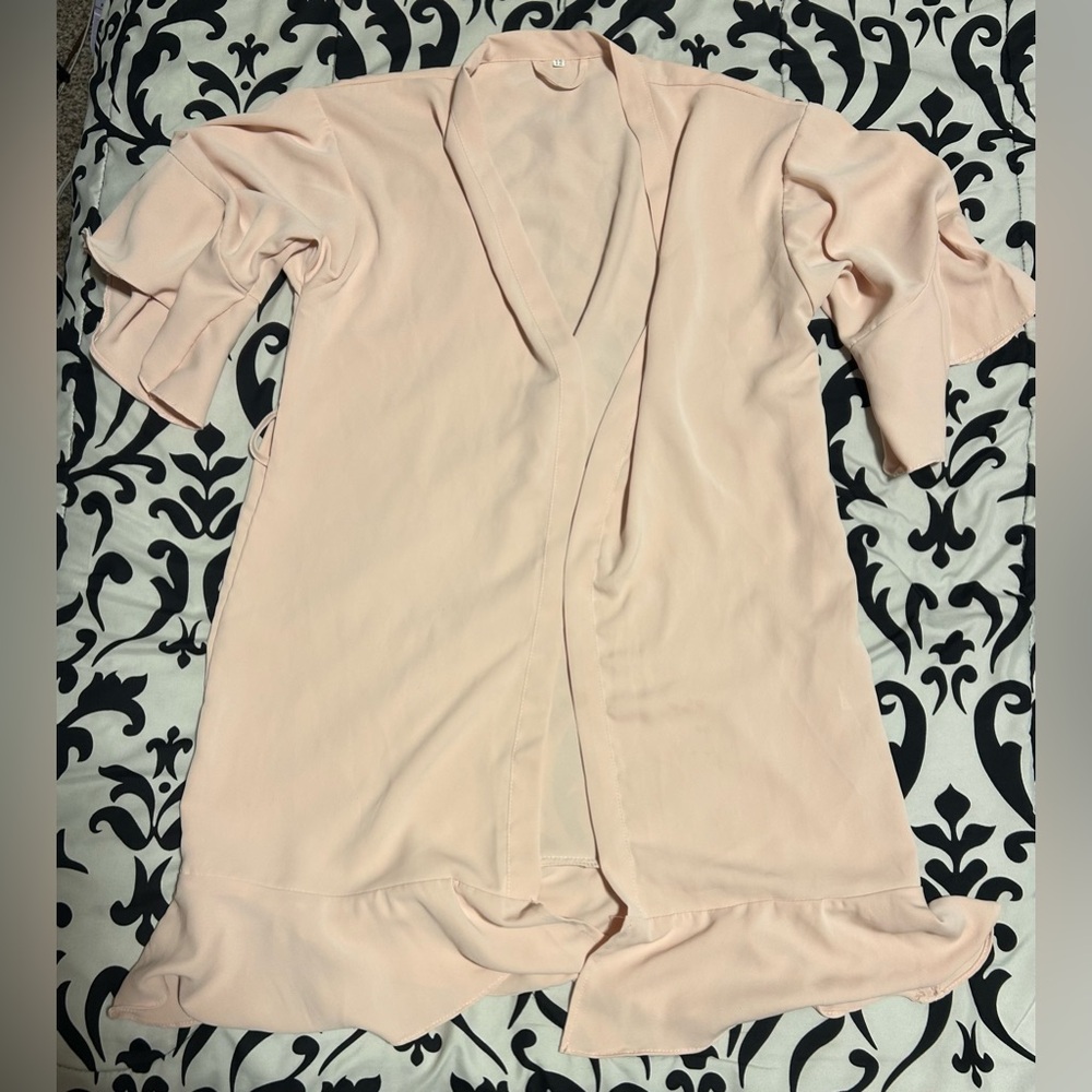 Elegant Big Kids Blush/ Pastel Pink Cover Blouse Top- size 12